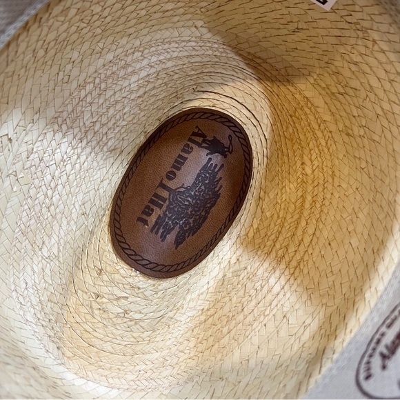 Alamo Hats Western Cowboy Tan Iron Weave Straw Hat - Picture 8 of 8